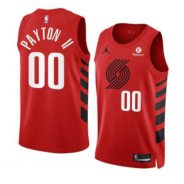 Men%27s Portland Trail Blazers #00 Gary Payton II 2022-23 Red Statement Edition Swingman Stitched Basketball Jersey Dzhi